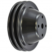 Chevy SB LWP 2 Groove Water Pump Pulley - Black Steel
