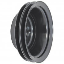 Chevy SB LWP 2 Groove Crank Shaft Pulley - Black Steel