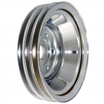 Chevy SB LWP 3 Groove Crank Shaft Pulley - Chromed Steel
