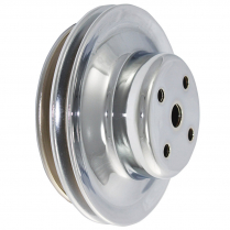 Chevy BB LWP 2 Groove Water Pump Pulley - Chromed Steel