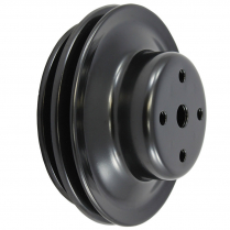 Chevy BB LWP 2 Groove Water Pump Pulley - Black Steel