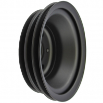 Chevy BB LWP 3 Groove Crank Shaft Pulley - Black Steel