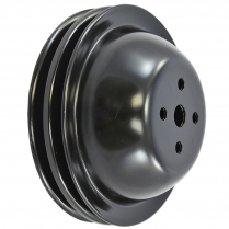 Chevy BB SWP 2 Groove Water Pump Pulley - Black Steel