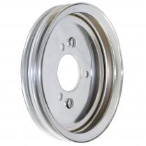 Chevy BB SWP 2 Groove Crank Shaft Pulley - Chromed Steel