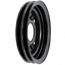 Chevy BB SWP 2 Groove Crank Shaft Pulley - Black Steel