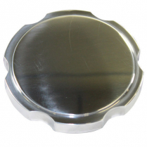 Round Notched 14 lb Radiator Cap - Polished Aluminum