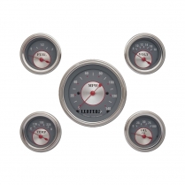 Silver Series 5 Gauge Kit 3-3/8" Speedo & 4 2-1/8" - SLF