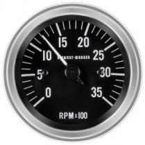 Deluxe Series Black Series 3500 rpm Tachometer - 3-3/8"