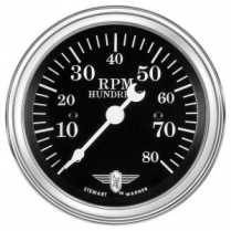 Wings Series Black Face 8000 rpm Tachometer Gauge - 3-3/8"