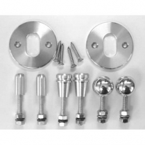 Aluminum Grooved Knob with O-Rings for 3/16" Shaft