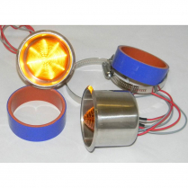 Recessed Amber Beehive Lights with Stainless Bezels