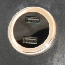 Dual Port Billet USB Charger & Volt Meter - Polished Alum