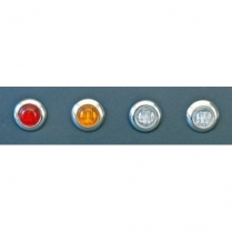 Round Interior Clear Lens with Blue LEDs - 1-13/16" OD