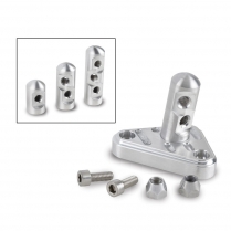 Tuned Port Billet Alum Bracket w/Double Stud - Aluminum