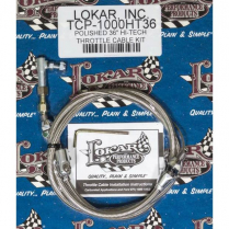 Throttle Cable with Polished Ends 36" Long - Braided SS