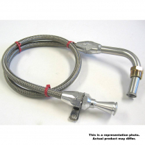 Stainless Firewall Mount Trans Dipstick Ford C4 w/ Pan Fill