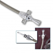 Firewall Mount 36" Trans Dipstick for GM 4L60 - Braided SS