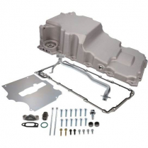 LSX Low Profile Retro Fit Oil Pan with 1/2" NPT Satin Finish