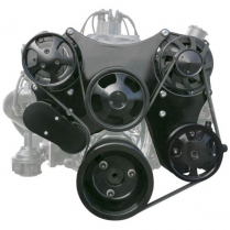 Chevy Small Block A/C,Alt & PS Front Drive System Black