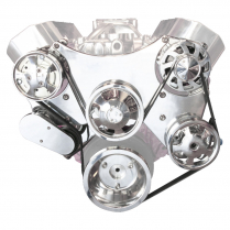 Big Block Chevy A/C,Alt & PS Front Drive System Polished