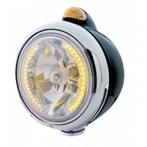 Black Guide 682-C H/L H4 w/Amber LED & Dual Turn Signal