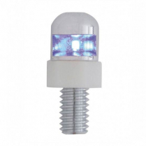 Single LED License Plate Fasteners - Blue LED (2 Pack)