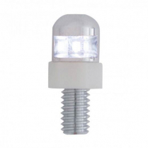 Single LED License Plate Fasteners - White LED (2 Pack)