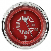 V8 Red Steelie 2-1/8" Oil Pressure 100 PSI - SLC