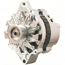 140 Amp 1 Wire Alternator w/ Serpentine Pulley - Cast Finish