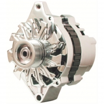 140 Amp 1 Wire Alternator with Serpentine Pulley - Chrome