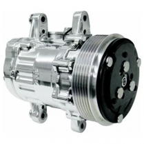 Sanden Chrome A/C Compressor SD-7 & 7176 Serpentine