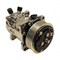 Sanden Polished A/C Compressor 709 Serpentine Top Exit