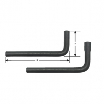 90 Degree Molded Heater Hose - 5/8" x 4" x 60"