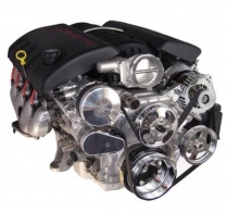 Chevy LS Front Runner A/C, Alt & P/S Kit - Black & Chrome