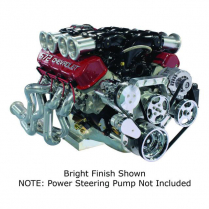 Chevy BB Front Runner Drive A/C & Alt Kit w/o P/S - Chrome
