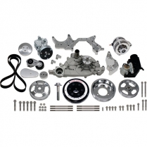 Chevy LS Front Runner A/C and Alternator Kit - Chrome