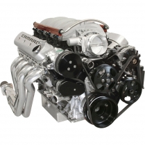 Chevy LS7 Front Runner A/C, Alt & PS w/o Pump - Black