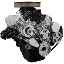 Ford Small Block Front Runner A/C & Alt w/o P/S - Black
