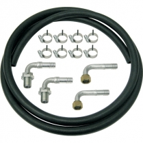 Heater Hose Kit with Straight Bulkheads - Rubber
