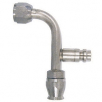 #6 90 Degree Aeroquip A/C Fitting with Service Port