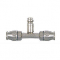 #6 In-Line A/C Fitting with Service Port
