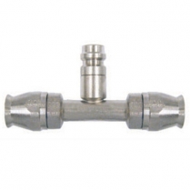 #8 In-Line Aeroquip A/C Fitting with Service Port