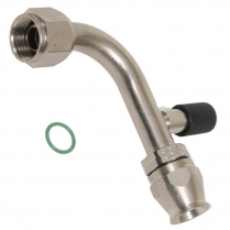 #10 90 Degree Aeroquip A/C Fitting with Service Port