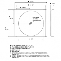 Universal Fan Shroud for Engine Fan 20.5" x 24" x 2"