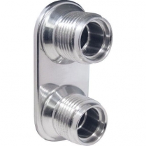 Streamline 2 Way A/C Bulkhead - Polished