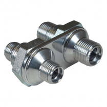 Streamline 2 Way A/C Bulkhead Plate #6 & #8 - Polished