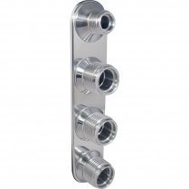 Streamline 4 Way Inline A/C & Heat Bulkhead - Polished