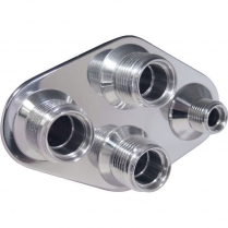 Streamline 4 Way Diamond Bulkhead #6 & #10 - Polished