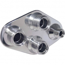 Streamline 4 Way Diamond Bulkhead #8 & #10 - Polished