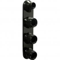 Streamline 4 Way Inline A/C & Heat Bulkhead - Black